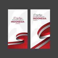 dirgahayu kemerdekaan indonesien banner vorlage vektor
