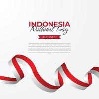 Post zum indonesischen Nationalfeiertag in den sozialen Medien vektor