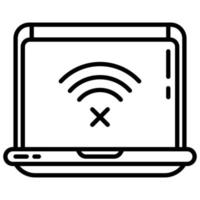 Laptop und WLAN-Signal vektor