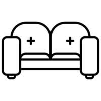 Sofa-Symbol mit transparentem Hintergrund vektor