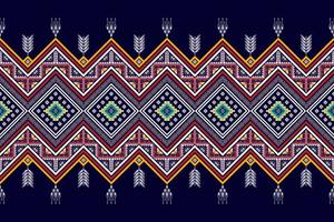 ikat etniska sömlösa mönsterdesign. Aztec tyg matta mandala ornament textil dekorationer tapet. tribal boho infödda etniska kalkon traditionell broderi vektor bakgrund