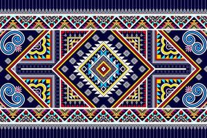 ikat etniska sömlösa mönsterdesign. Aztec tyg matta mandala ornament textil dekorationer tapet. tribal boho infödda etniska kalkon traditionell broderi vektor bakgrund