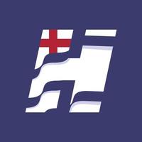 England-Alphabet-Flagge h vektor
