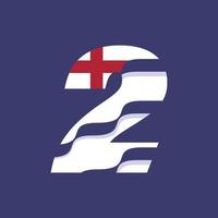 Englands numerische Flagge 2 vektor