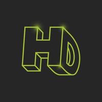 Buchstabe HD-Logo vektor