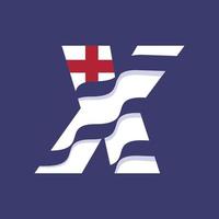 England-Alphabet-Flagge x vektor