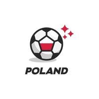 Polen-Ball-Flagge vektor