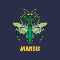 mantis maskot logotyp vektor