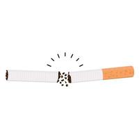 trasig cigarettfimp banner koncept vektor