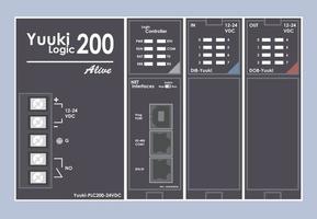 plc controller industriell platt design vektor