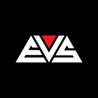 Evs-Dreieck-Buchstaben-Logo-Design mit Dreiecksform. Evs-Dreieck-Logo-Design-Monogramm. Evs-Dreieck-Vektor-Logo-Vorlage mit roter Farbe. evs dreieckiges Logo einfaches, elegantes und luxuriöses Logo. evs vektor