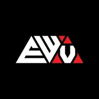 ewv-Dreieck-Buchstaben-Logo-Design mit Dreiecksform. ewv-Dreieck-Logo-Design-Monogramm. ewv-Dreieck-Vektor-Logo-Vorlage mit roter Farbe. ewv dreieckiges Logo einfaches, elegantes und luxuriöses Logo. ewv vektor