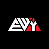 ewy triangel bokstavslogotyp design med triangelform. ewy triangel logotyp design monogram. ewy triangel vektor logotyp mall med röd färg. ewy triangulär logotyp enkel, elegant och lyxig logotyp. ewy