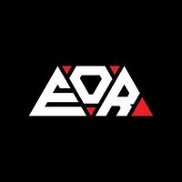 Eor-Dreieck-Buchstaben-Logo-Design mit Dreiecksform. eor-Dreieck-Logo-Design-Monogramm. eor-Dreieck-Vektor-Logo-Vorlage mit roter Farbe. eor dreieckiges Logo einfaches, elegantes und luxuriöses Logo. oder vektor