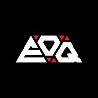 eoq-Dreieck-Buchstaben-Logo-Design mit Dreiecksform. eoq-Dreieck-Logo-Design-Monogramm. eoq-Dreieck-Vektor-Logo-Vorlage mit roter Farbe. eoq dreieckiges Logo einfaches, elegantes und luxuriöses Logo. eoq vektor
