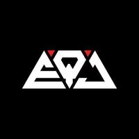 eqj-Dreieck-Buchstaben-Logo-Design mit Dreiecksform. eqj-Dreieck-Logo-Design-Monogramm. EQJ-Dreieck-Vektor-Logo-Vorlage mit roter Farbe. eqj dreieckiges Logo einfaches, elegantes und luxuriöses Logo. eqj vektor