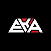 Eka-Dreieck-Buchstaben-Logo-Design mit Dreiecksform. Eka-Dreieck-Logo-Design-Monogramm. Eka-Dreieck-Vektor-Logo-Vorlage mit roter Farbe. eka dreieckiges Logo einfaches, elegantes und luxuriöses Logo. ja vektor