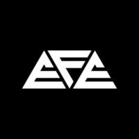 Efe-Dreieck-Buchstaben-Logo-Design mit Dreiecksform. efe-Dreieck-Logo-Design-Monogramm. Efe-Dreieck-Vektor-Logo-Vorlage mit roter Farbe. efe dreieckiges Logo einfaches, elegantes und luxuriöses Logo. efe vektor