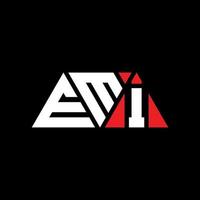 Emi-Dreieck-Buchstaben-Logo-Design mit Dreiecksform. Emi-Dreieck-Logo-Design-Monogramm. Emi-Dreieck-Vektor-Logo-Vorlage mit roter Farbe. emi dreieckiges Logo einfaches, elegantes und luxuriöses Logo. Emi vektor
