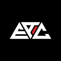 eac triangel bokstavslogotypdesign med triangelform. eac triangel logotyp design monogram. eac triangel vektor logotyp mall med röd färg. eac triangulär logotyp enkel, elegant och lyxig logotyp. eac