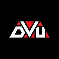 dvu-Dreieck-Buchstaben-Logo-Design mit Dreiecksform. dvu-Dreieck-Logo-Design-Monogramm. dvu-Dreieck-Vektor-Logo-Vorlage mit roter Farbe. dvu dreieckiges Logo einfaches, elegantes und luxuriöses Logo. dvu vektor