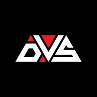 DVS-Dreieck-Buchstaben-Logo-Design mit Dreiecksform. DVS-Dreieck-Logo-Design-Monogramm. DVS-Dreieck-Vektor-Logo-Vorlage mit roter Farbe. dvs dreieckiges Logo einfaches, elegantes und luxuriöses Logo. dvs vektor