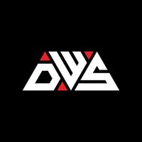 dws triangel bokstavslogotypdesign med triangelform. dws triangel logotyp design monogram. dws triangel vektor logotyp mall med röd färg. dws triangulära logotyp enkel, elegant och lyxig logotyp. dws