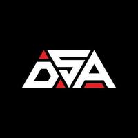 dsa-Dreieck-Buchstaben-Logo-Design mit Dreiecksform. DSA-Dreieck-Logo-Design-Monogramm. DSA-Dreieck-Vektor-Logo-Vorlage mit roter Farbe. dsa dreieckiges logo einfaches, elegantes und luxuriöses logo. dsa vektor