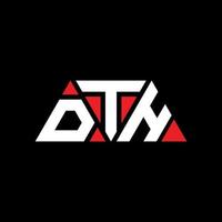 dth-Dreieck-Buchstaben-Logo-Design mit Dreiecksform. dth-Dreieck-Logo-Design-Monogramm. dth-Dreieck-Vektor-Logo-Vorlage mit roter Farbe. dth dreieckiges Logo einfaches, elegantes und luxuriöses Logo. dt vektor