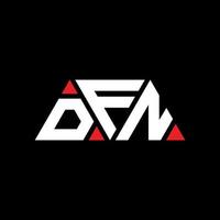 dfn-Dreieck-Buchstaben-Logo-Design mit Dreiecksform. dfn-Dreieck-Logo-Design-Monogramm. dfn-Dreieck-Vektor-Logo-Vorlage mit roter Farbe. dfn dreieckiges Logo einfaches, elegantes und luxuriöses Logo. dfn vektor