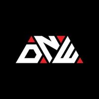 dnw-Dreieck-Buchstaben-Logo-Design mit Dreiecksform. Dnw-Dreieck-Logo-Design-Monogramm. dnw-Dreieck-Vektor-Logo-Vorlage mit roter Farbe. dnw dreieckiges Logo einfaches, elegantes und luxuriöses Logo. dnw vektor