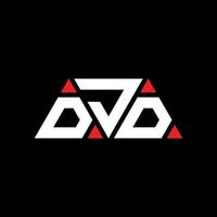 DJD-Dreieck-Buchstaben-Logo-Design mit Dreiecksform. DJD-Dreieck-Logo-Design-Monogramm. DJ-Dreieck-Vektor-Logo-Vorlage mit roter Farbe. djd dreieckiges logo einfaches, elegantes und luxuriöses logo. DJ vektor