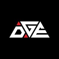 dge-Dreieck-Buchstaben-Logo-Design mit Dreiecksform. dge-Dreieck-Logo-Design-Monogramm. dge-Dreieck-Vektor-Logo-Vorlage mit roter Farbe. dge dreieckiges Logo einfaches, elegantes und luxuriöses Logo. dge vektor