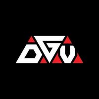 dgv-Dreieck-Buchstaben-Logo-Design mit Dreiecksform. dgv-Dreieck-Logo-Design-Monogramm. dgv-Dreieck-Vektor-Logo-Vorlage mit roter Farbe. dgv dreieckiges Logo einfaches, elegantes und luxuriöses Logo. dgv vektor