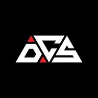 dcs-Dreieck-Buchstaben-Logo-Design mit Dreiecksform. DCS-Dreieck-Logo-Design-Monogramm. DCS-Dreieck-Vektor-Logo-Vorlage mit roter Farbe. dcs dreieckiges Logo einfaches, elegantes und luxuriöses Logo. Gleichstrom vektor