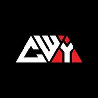 Cwy-Dreieck-Buchstaben-Logo-Design mit Dreiecksform. Cwy-Dreieck-Logo-Design-Monogramm. Cwy-Dreieck-Vektor-Logo-Vorlage mit roter Farbe. cwy dreieckiges Logo einfaches, elegantes und luxuriöses Logo. cwy vektor