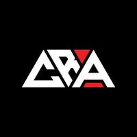 cra-Dreieck-Buchstaben-Logo-Design mit Dreiecksform. Cra-Dreieck-Logo-Design-Monogramm. Cra-Dreieck-Vektor-Logo-Vorlage mit roter Farbe. cra dreieckiges logo einfaches, elegantes und luxuriöses logo. cra vektor