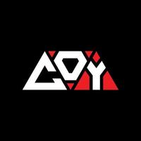 Coy-Dreieck-Buchstaben-Logo-Design mit Dreiecksform. schüchternes Dreieck-Logo-Design-Monogramm. Coy-Dreieck-Vektor-Logo-Vorlage mit roter Farbe. Coy dreieckiges Logo einfaches, elegantes und luxuriöses Logo. schüchtern vektor