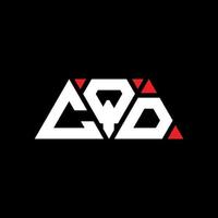 cqd-Dreieck-Buchstaben-Logo-Design mit Dreiecksform. Cqd-Dreieck-Logo-Design-Monogramm. CQD-Dreieck-Vektor-Logo-Vorlage mit roter Farbe. cqd dreieckiges Logo einfaches, elegantes und luxuriöses Logo. cqd vektor