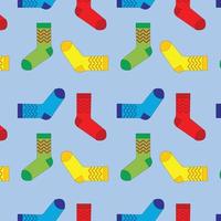 Muster mit Socken in verschiedenen Texturen und Farben. hintergrund der wintermode kleidungsstücke vektor