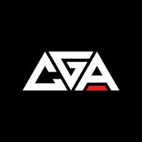 CGA-Dreieck-Buchstaben-Logo-Design mit Dreiecksform. Cga-Dreieck-Logo-Design-Monogramm. CGA-Dreieck-Vektor-Logo-Vorlage mit roter Farbe. cga dreieckiges logo einfaches, elegantes und luxuriöses logo. cga vektor