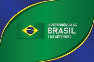 Brasiliens flagga. design för nationaldagen eller självständighetsdagen för brasilianskt firande. vektor