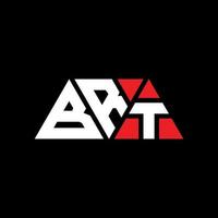 brt-Dreieck-Buchstaben-Logo-Design mit Dreiecksform. BRT-Dreieck-Logo-Design-Monogramm. BRT-Dreieck-Vektor-Logo-Vorlage mit roter Farbe. brt dreieckiges Logo einfaches, elegantes und luxuriöses Logo. brt vektor