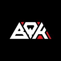 bqk-Dreieck-Buchstaben-Logo-Design mit Dreiecksform. bqk-Dreieck-Logo-Design-Monogramm. bqk-Dreieck-Vektor-Logo-Vorlage mit roter Farbe. bqk dreieckiges Logo einfaches, elegantes und luxuriöses Logo. bqk vektor