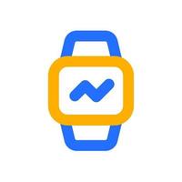 Smartwatch-Symbol mit Umrissfarbe vektor