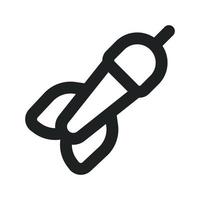 dart-symbol mit umrissstil vektor