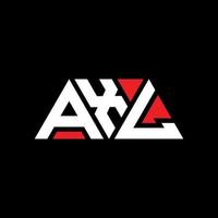 Axl Dreiecksbuchstaben-Logo-Design mit Dreiecksform. Axl-Dreieck-Logo-Design-Monogramm. Axl-Dreieck-Vektor-Logo-Vorlage mit roter Farbe. Axl dreieckiges Logo einfaches, elegantes und luxuriöses Logo. Achse vektor