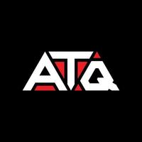 atq Dreiecksbuchstaben-Logo-Design mit Dreiecksform. atq-Dreieck-Logo-Design-Monogramm. atq dreieck vektor logo vorlage mit roter farbe. atq dreieckiges Logo einfaches, elegantes und luxuriöses Logo. atq