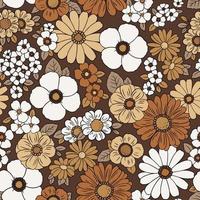 nahtloses Muster mit dekorativen Vintage-Blumen. vektor
