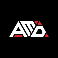 Amd Dreiecksbuchstaben-Logo-Design mit Dreiecksform. Amd-Dreieck-Logo-Design-Monogramm. AMD-Dreieck-Vektor-Logo-Vorlage mit roter Farbe. und dreieckiges Logo einfaches, elegantes und luxuriöses Logo. amd vektor
